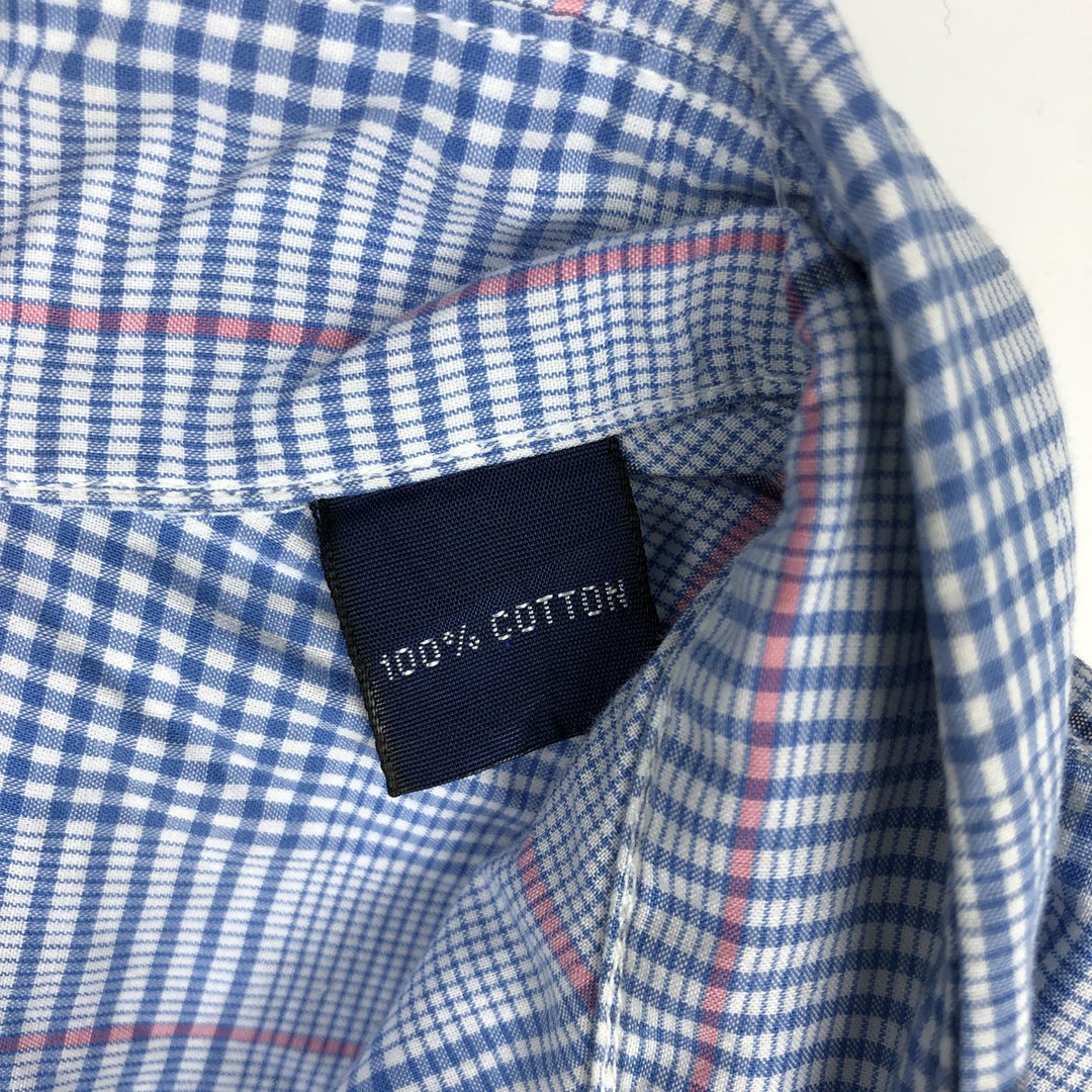 Brooks Brothers Est.1818 Long Sleeve Button-Down Check Shirt Made in USA Men's Size L unclear Blue type light blue Vintage Second Hand