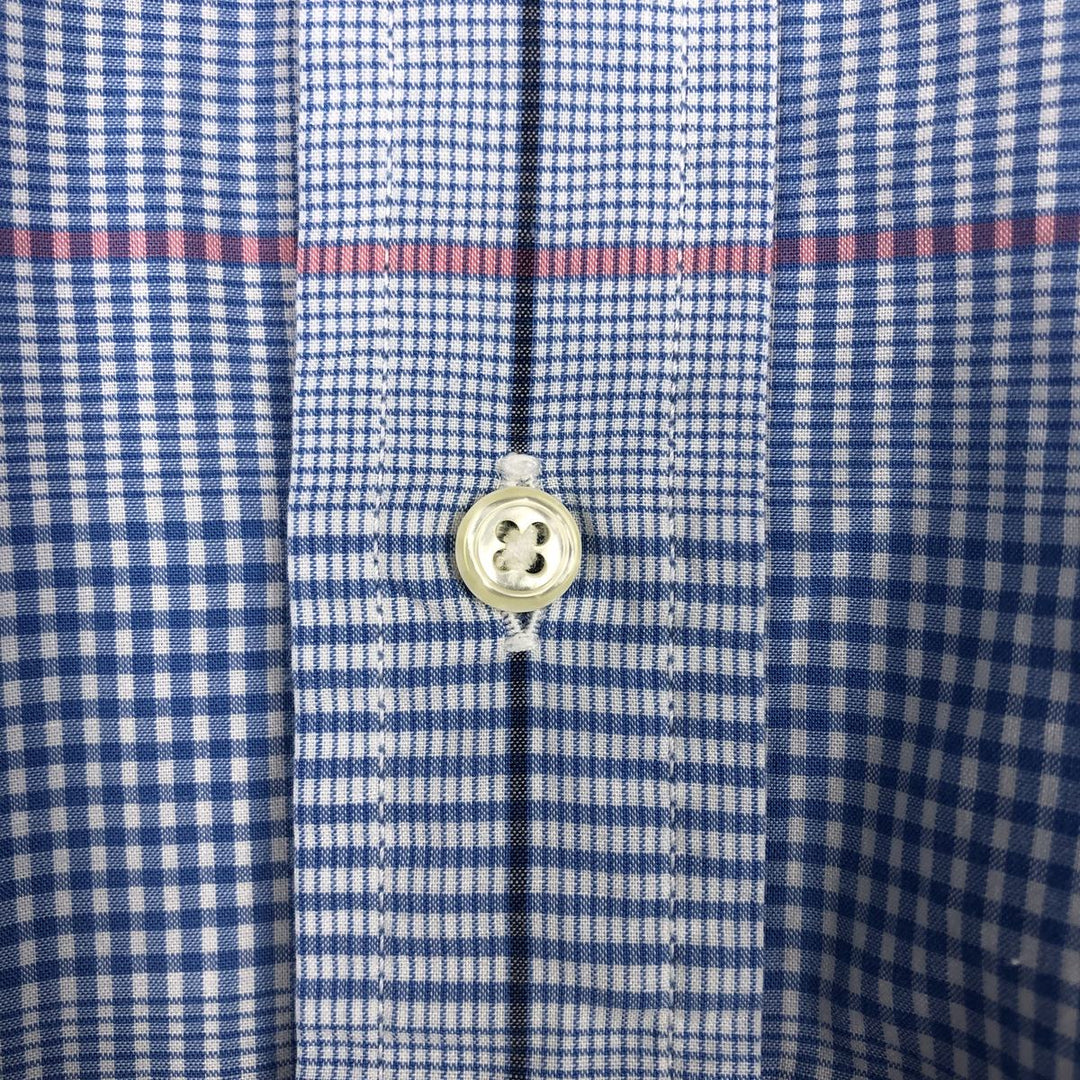 Brooks Brothers Est.1818 Long Sleeve Button-Down Check Shirt Made in USA Men's Size L unclear Blue type light blue Vintage Second Hand