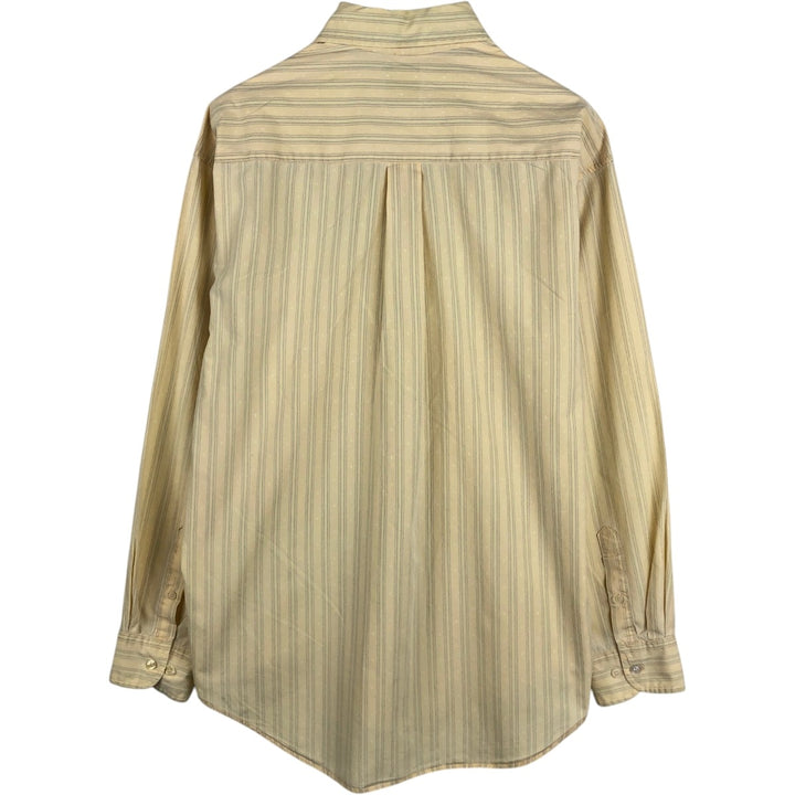 GAP Short-Sleeve Button-Down Striped Shirt, Men's Size L (approx.) cotton yellow type Vintage Second Hand