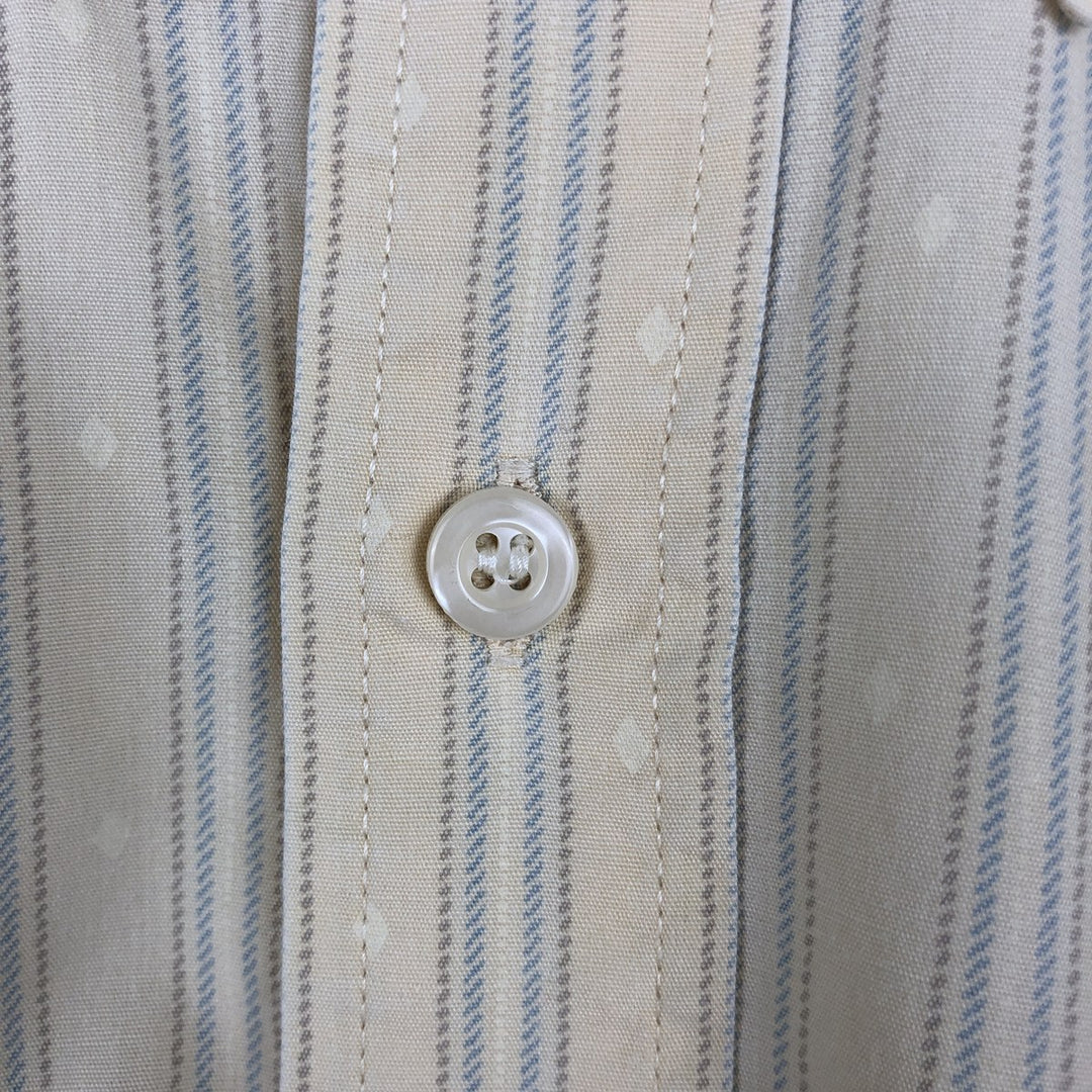 GAP Short-Sleeve Button-Down Striped Shirt, Men's Size L (approx.) cotton yellow type Vintage Second Hand
