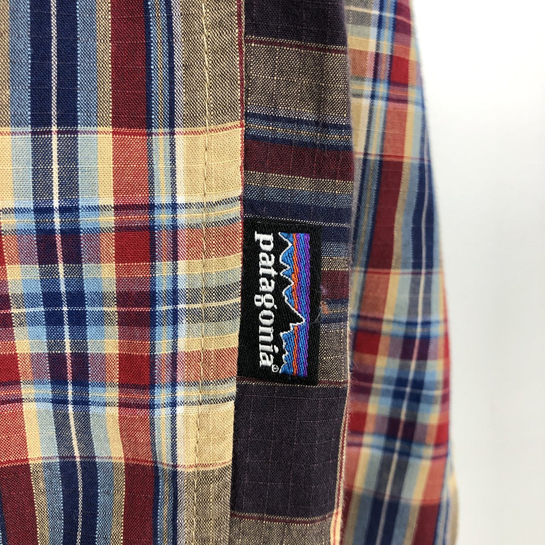 Patagonia Organic Cotton Long-Sleeve Cotton Check Shirt (Men's Size S) Organic cotton beige type brown Vintage Second Hand