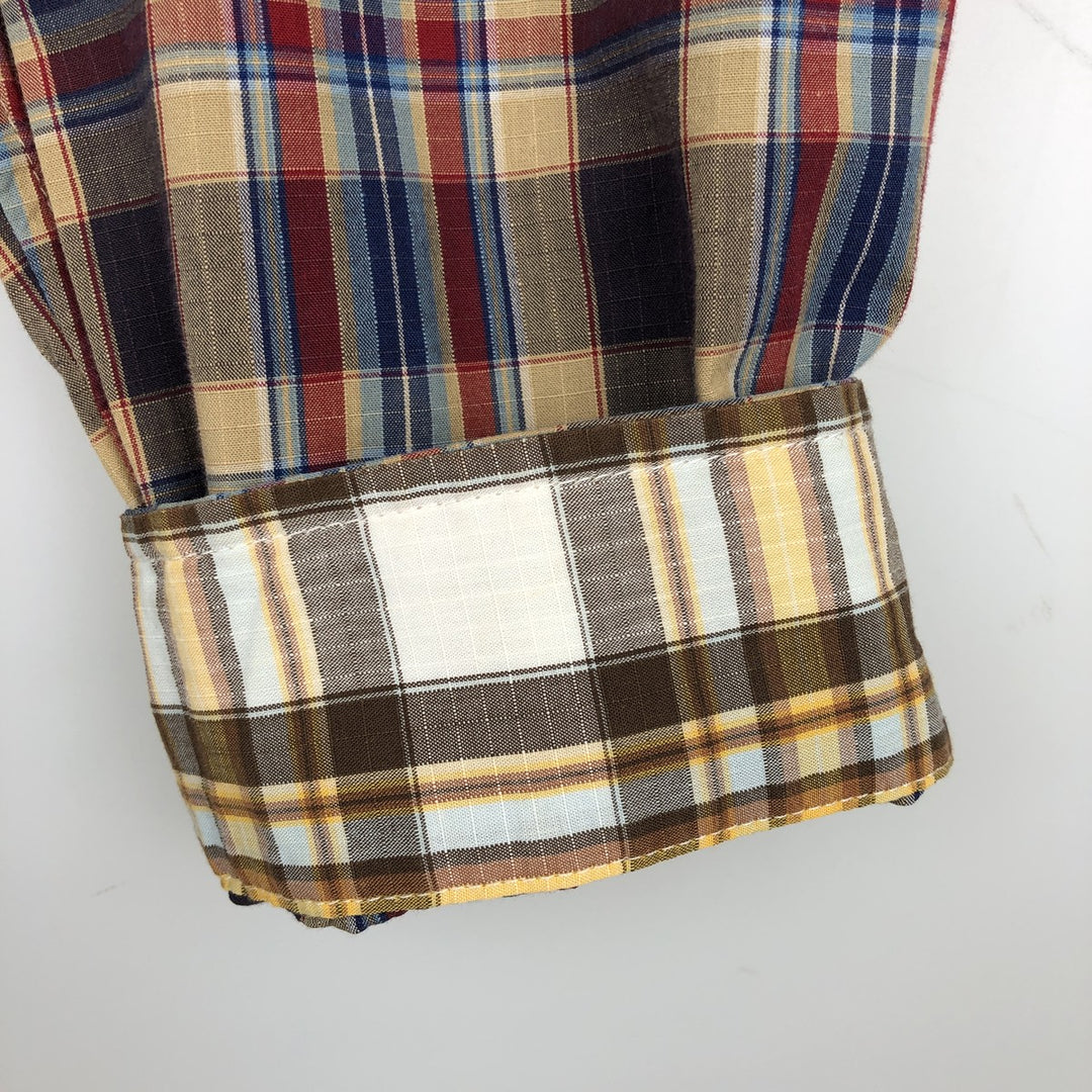Patagonia Organic Cotton Long-Sleeve Cotton Check Shirt (Men's Size S) Organic cotton beige type brown Vintage Second Hand