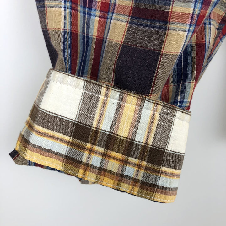 Patagonia Organic Cotton Long-Sleeve Cotton Check Shirt (Men's Size S) Organic cotton beige type brown Vintage Second Hand