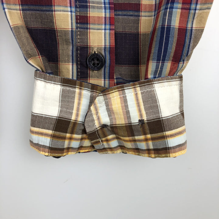 Patagonia Organic Cotton Long-Sleeve Cotton Check Shirt (Men's Size S) Organic cotton beige type brown Vintage Second Hand