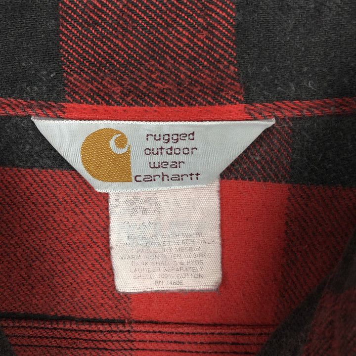 Carhartt Long Sleeve Lightflannel Check Shirt, Men's XL unclear red type Vintage Second Hand