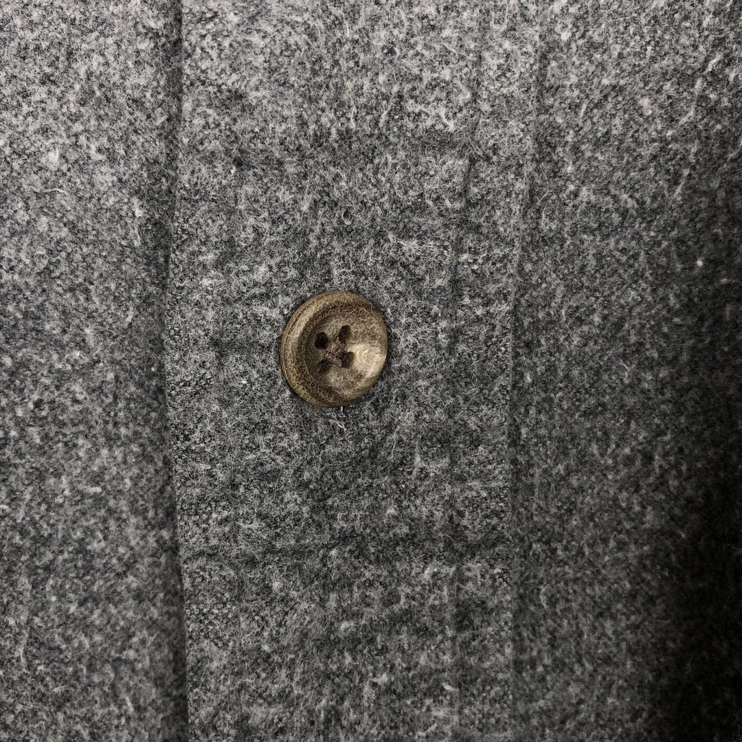 Ralph Lauren POLO by Ralph Lauren Long-Sleeve Light Flannel Shirt, Men's Size L (approx.) cotton gray type Vintage Second Hand