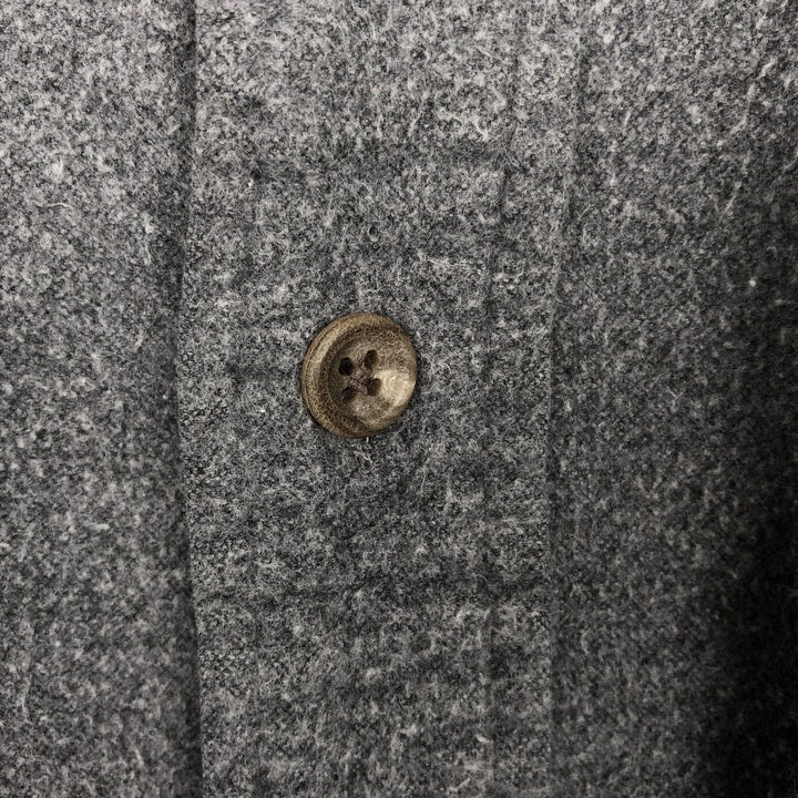 Ralph Lauren POLO by Ralph Lauren Long-Sleeve Light Flannel Shirt, Men's Size L (approx.) cotton gray type Vintage Second Hand