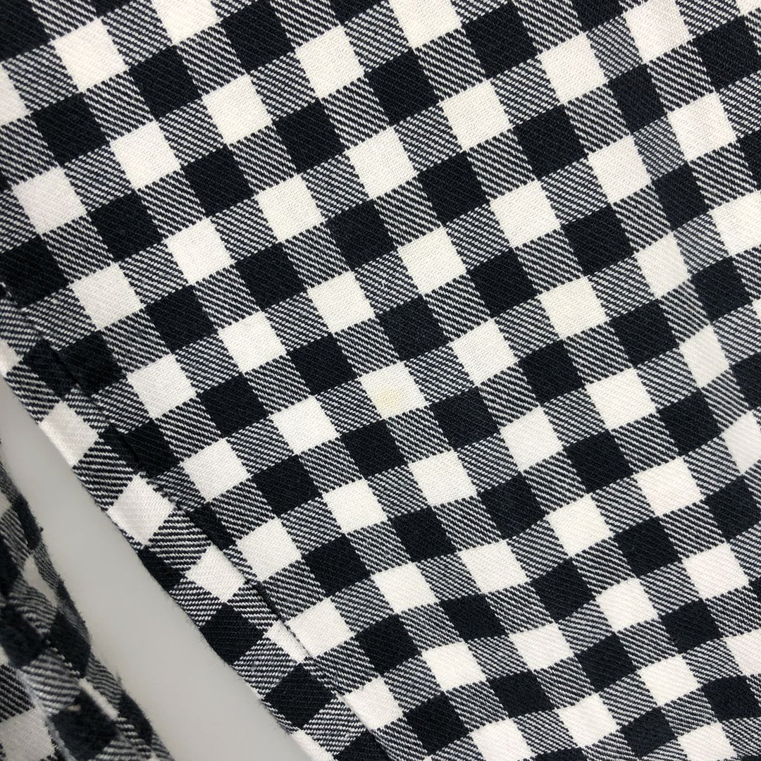 Stussy long-sleeved flannel check shirt, men's size L (approx.) cotton black type Vintage Second Hand