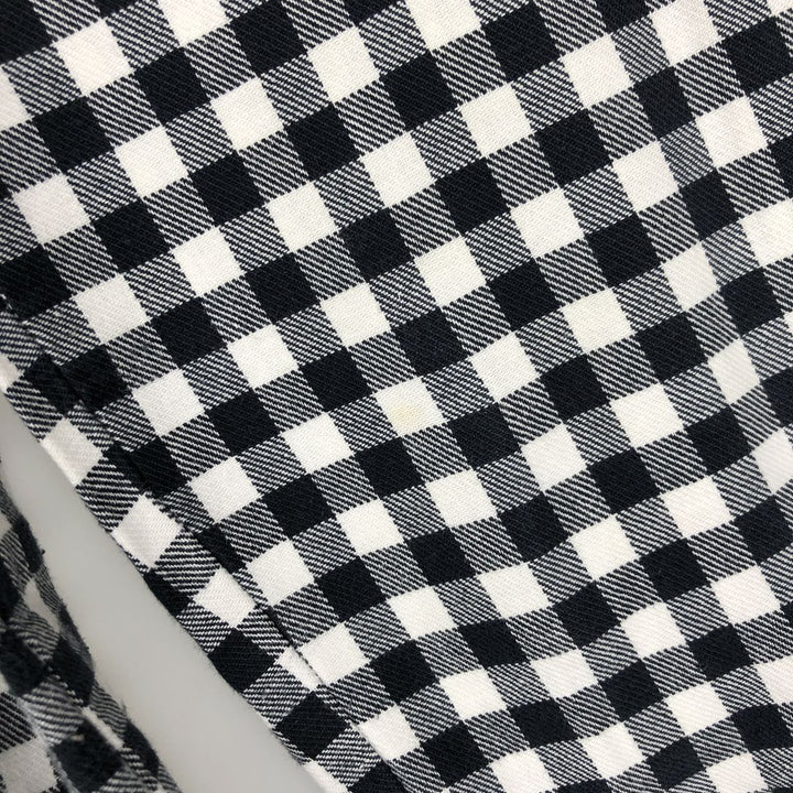 Stussy long-sleeved flannel check shirt, men's size L (approx.) cotton black type Vintage Second Hand