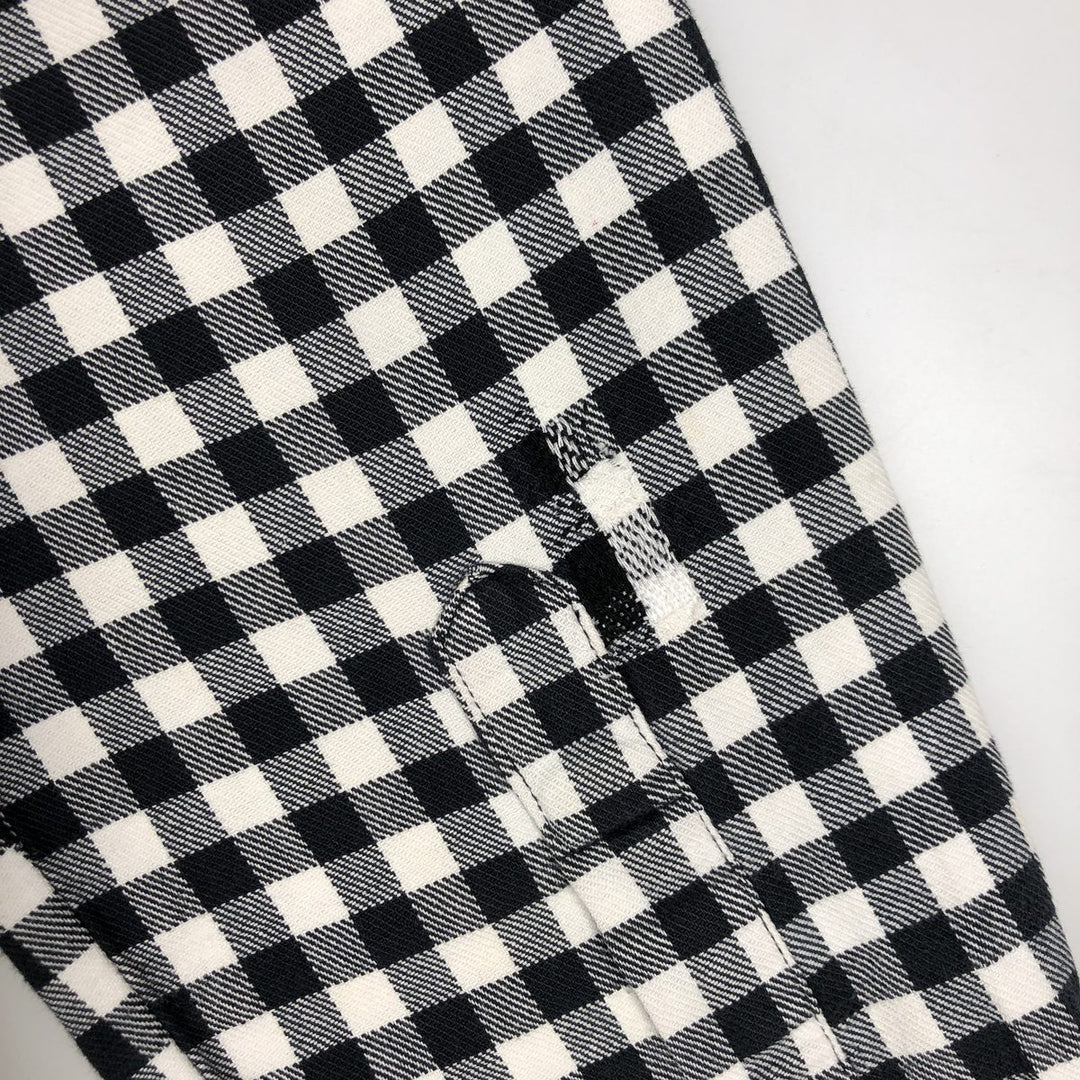 Stussy long-sleeved flannel check shirt, men's size L (approx.) cotton black type Vintage Second Hand