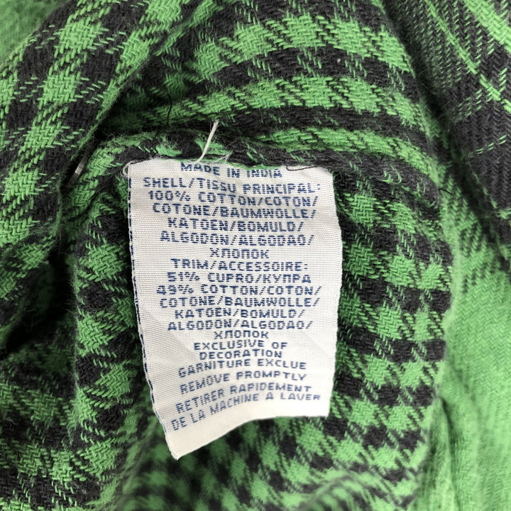 Ralph Lauren POLO RALPH LAUREN long-sleeved flannel check shirt, men's size L cotton green type Vintage Second Hand