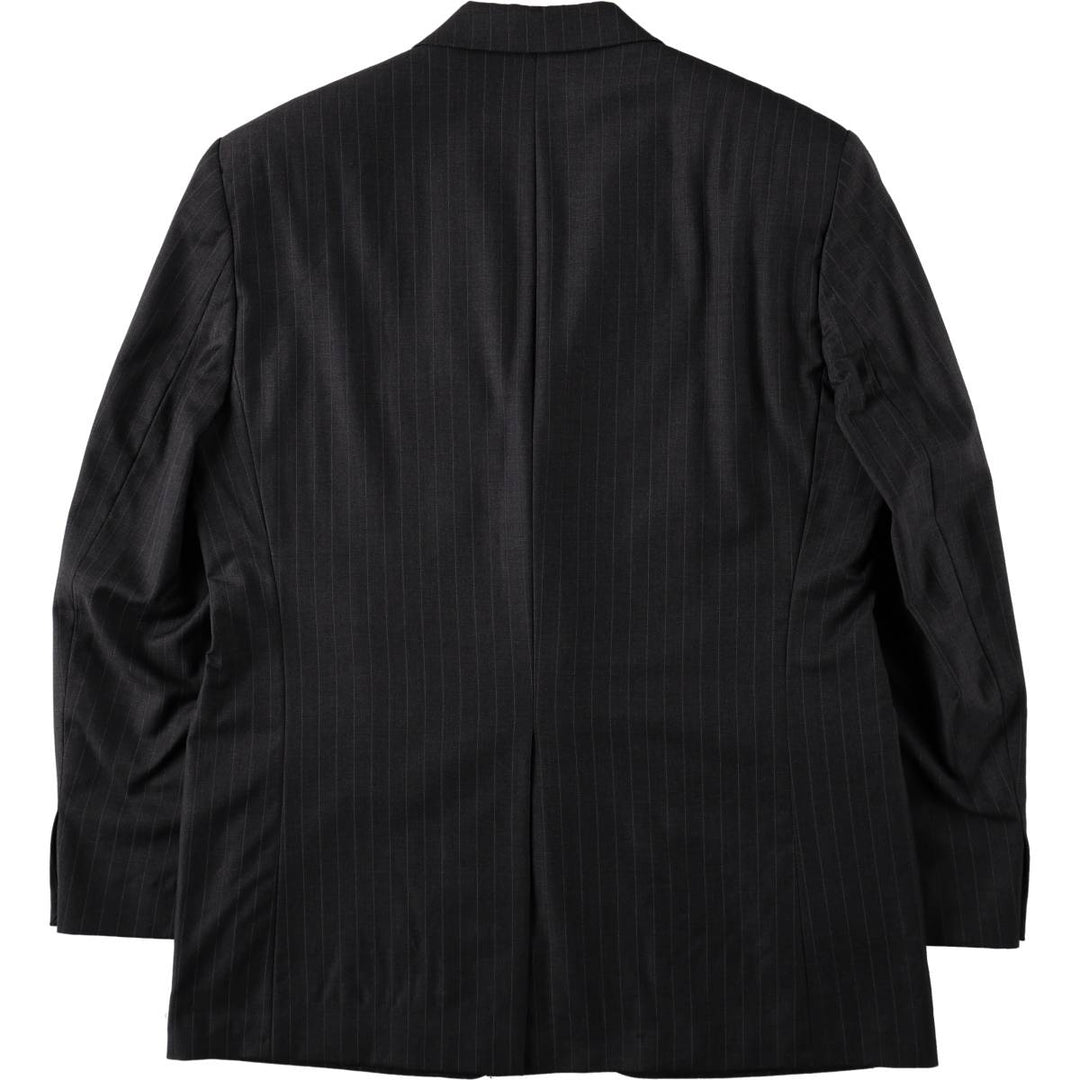 Ralph Lauren LAUREN Stripe Pattern Wool Tailored Jacket, Made in Canada, Men's Size XL (approx.) wool Charcoal Vintage Second Hand