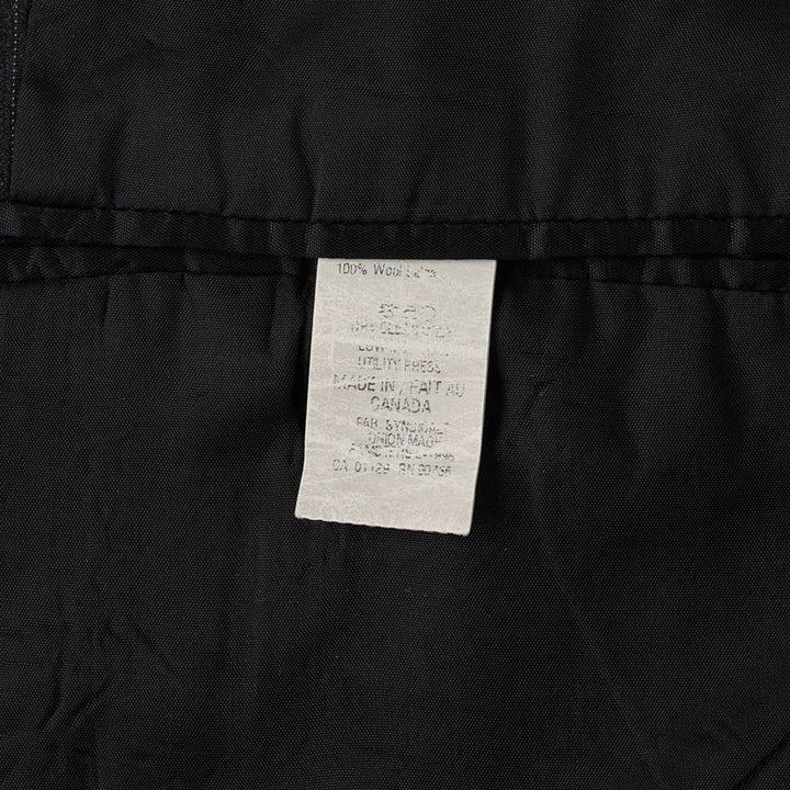 Ralph Lauren LAUREN Stripe Pattern Wool Tailored Jacket, Made in Canada, Men's Size XL (approx.) wool Charcoal Vintage Second Hand