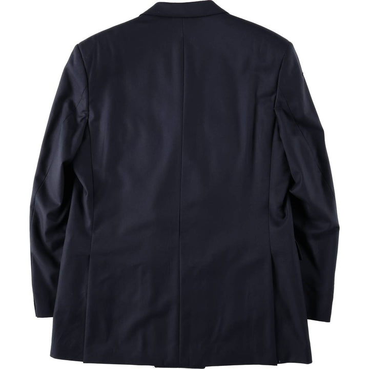 Aquascutum double-breasted peaked lapel navy blazer tailored jacket, men's size XXL equivalent. unclear navy blue type Vintage Second Hand