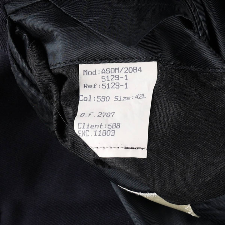 Aquascutum double-breasted peaked lapel navy blazer tailored jacket, men's size XXL equivalent. unclear navy blue type Vintage Second Hand