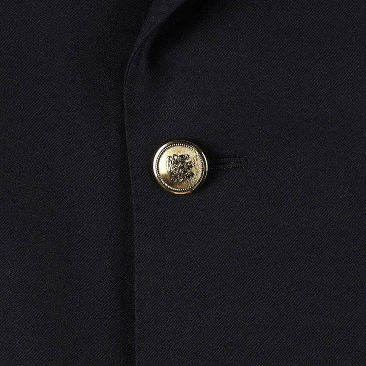 Aquascutum double-breasted peaked lapel navy blazer tailored jacket, men's size XXL equivalent. unclear navy blue type Vintage Second Hand