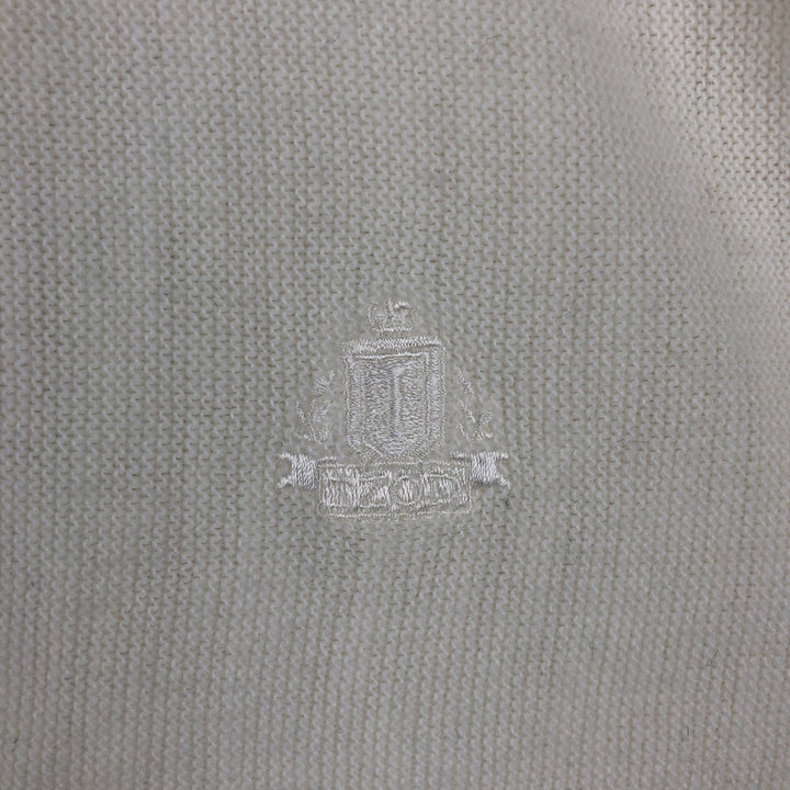 90'S IZOD acrylic knit cardigan, made in the USA, men's size XL, vintage acrylic white type Vintage Second Hand
