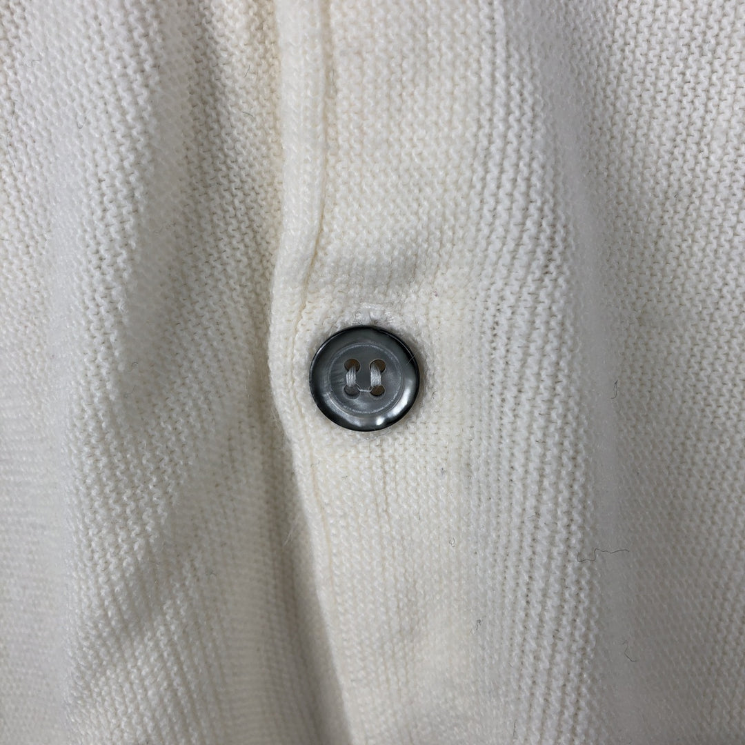 90'S IZOD acrylic knit cardigan, made in the USA, men's size XL, vintage acrylic white type Vintage Second Hand