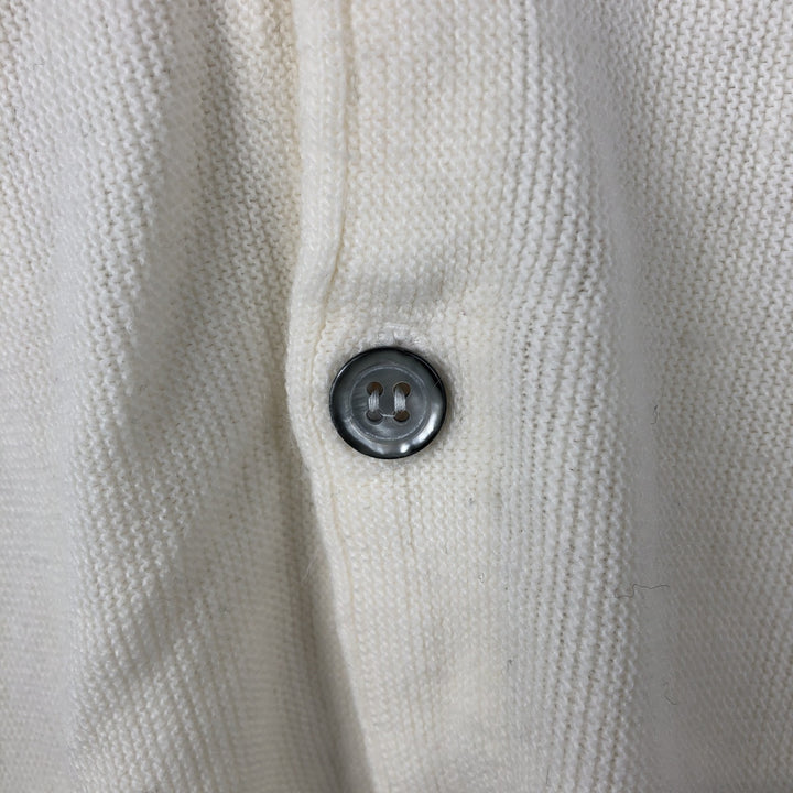 90'S IZOD acrylic knit cardigan, made in the USA, men's size XL, vintage acrylic white type Vintage Second Hand