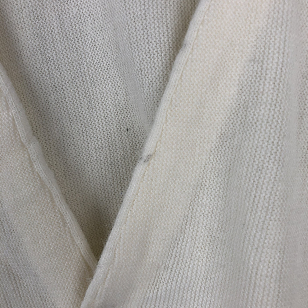 90'S IZOD acrylic knit cardigan, made in the USA, men's size XL, vintage acrylic white type Vintage Second Hand