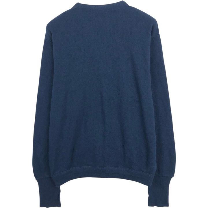 IZOD Acrylic Knit Cardigan, Made in USA, Men's XL acrylic navy blue type Vintage Second Hand