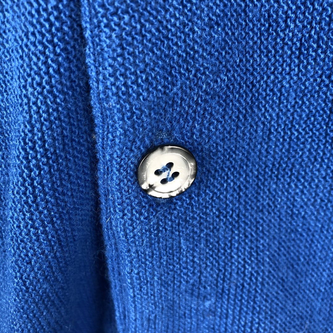 Par Four Acrylic Knit Cardigan, Made in USA, Men's Size L acrylic blue type Vintage Second Hand