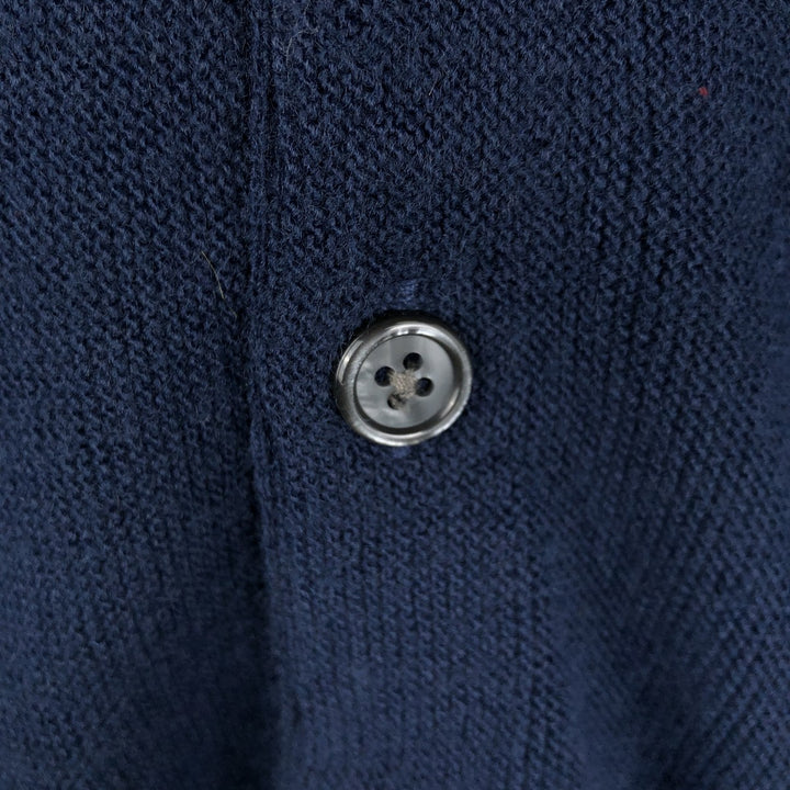 90'S Arrow Tournament Acrylic Knit Cardigan, Made in USA, Men's Size S (Equivalent), Vintage acrylic navy blue type Vintage Second Hand