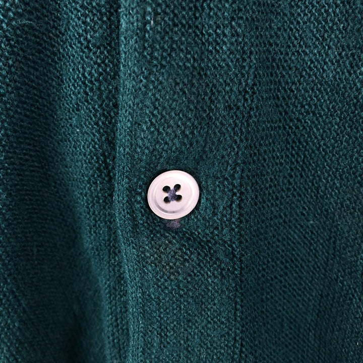 Vintage 90'S IZOD acrylic knit cardigan, men's size L acrylic green type Vintage Second Hand