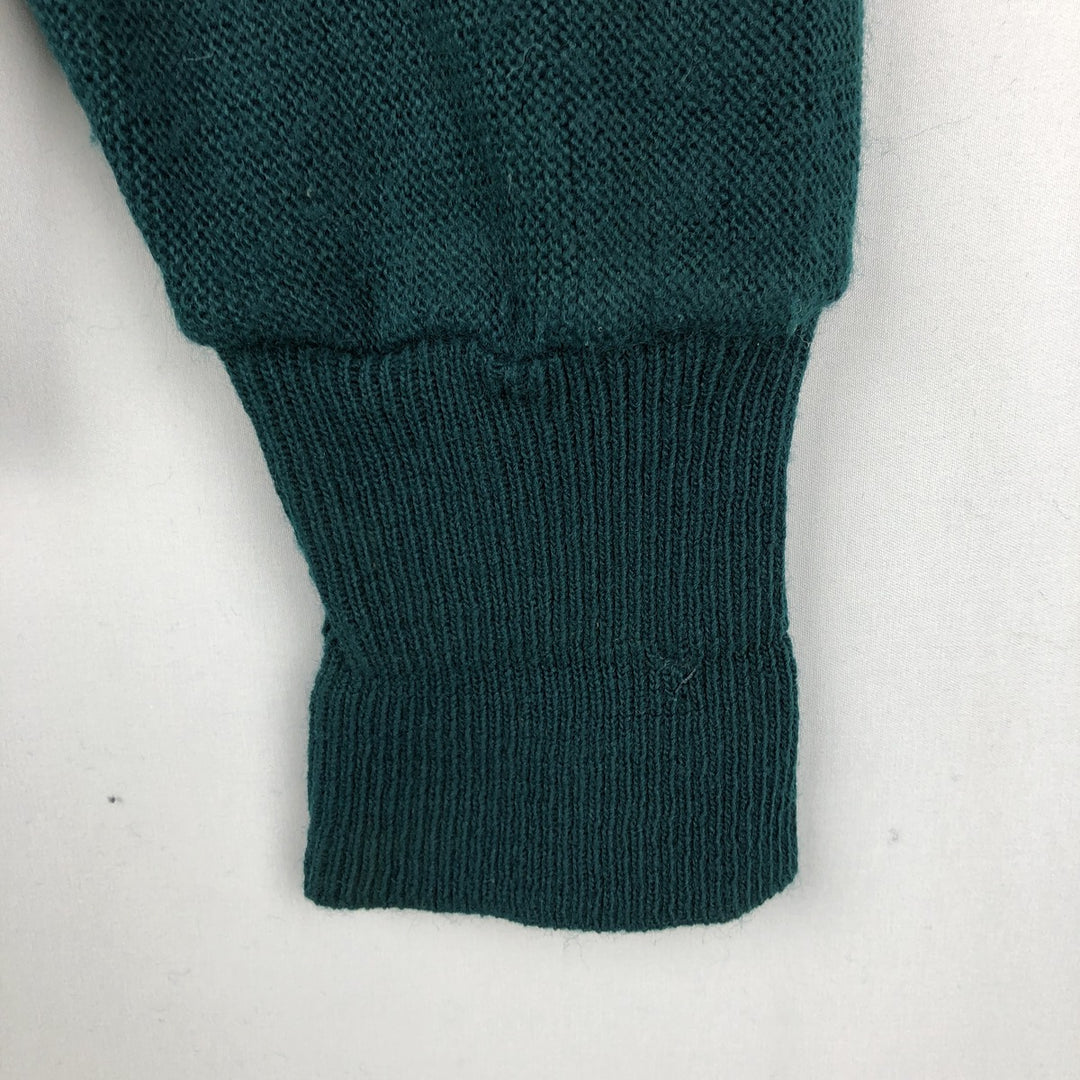 Vintage 90'S IZOD acrylic knit cardigan, men's size L acrylic green type Vintage Second Hand