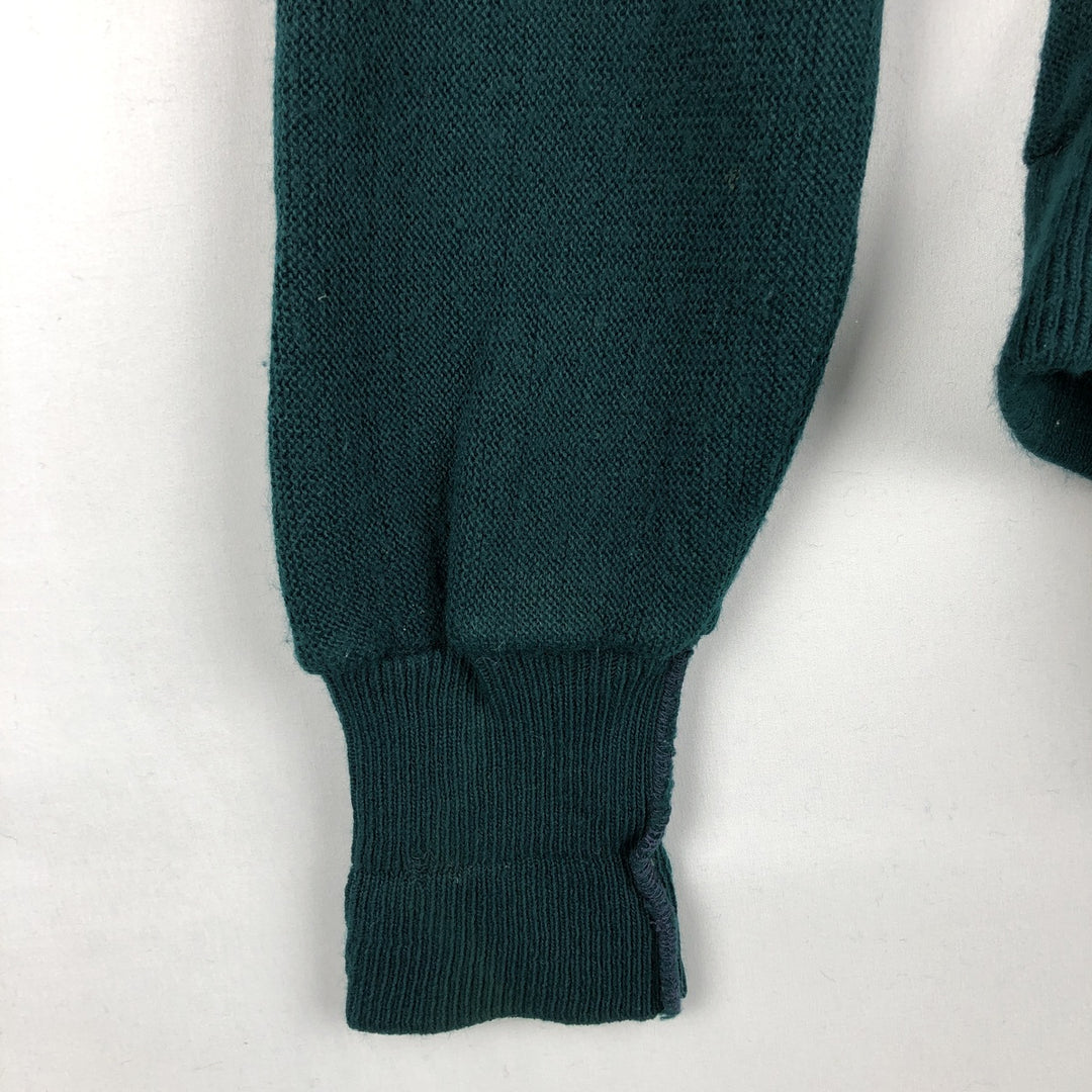 Vintage 90'S IZOD acrylic knit cardigan, men's size L acrylic green type Vintage Second Hand