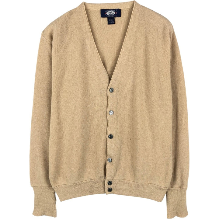 Knights Bridge Acrylic Knit Cardigan, Made in USA, Men's Size L (approx.) Oron Acrylic Beige type Vintage Second Hand