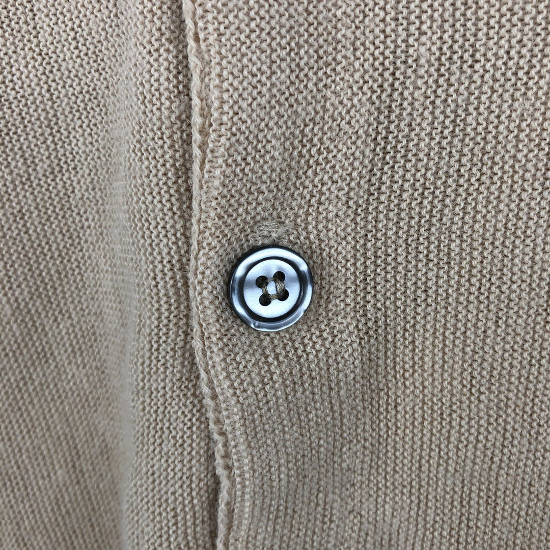 Knights Bridge Acrylic Knit Cardigan, Made in USA, Men's Size L (approx.) Oron Acrylic Beige type Vintage Second Hand