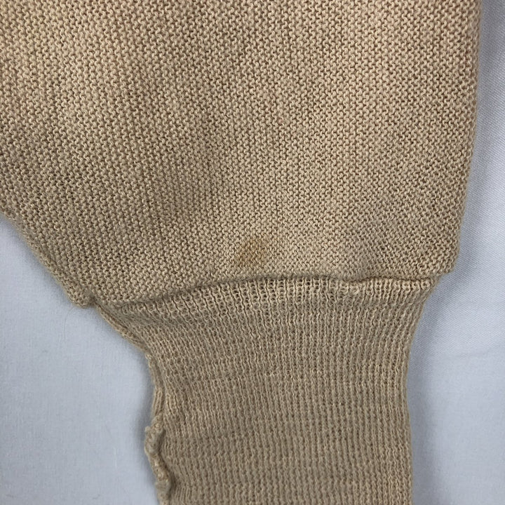 Knights Bridge Acrylic Knit Cardigan, Made in USA, Men's Size L (approx.) Oron Acrylic Beige type Vintage Second Hand