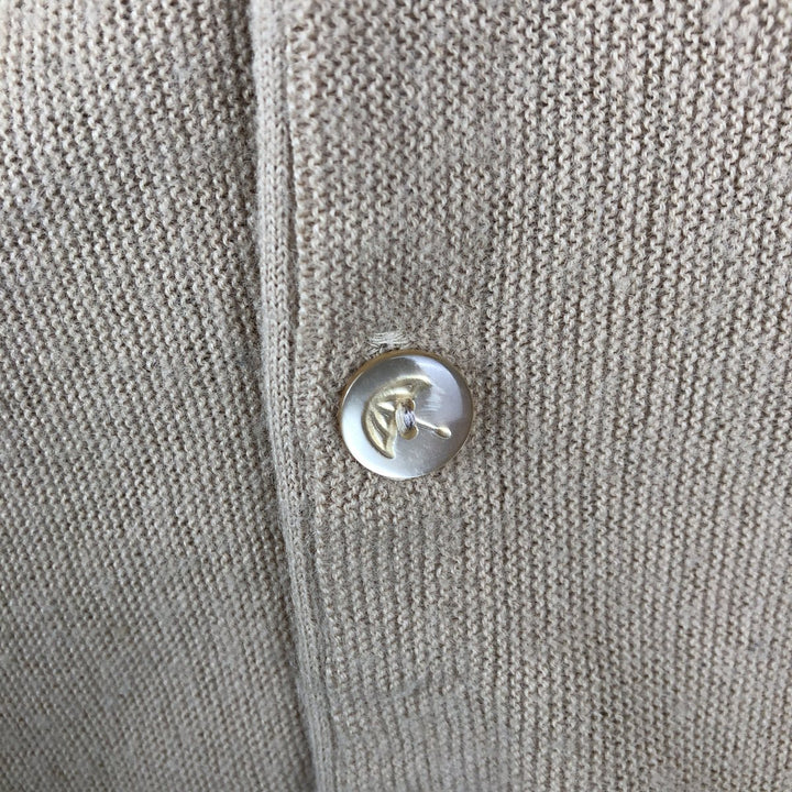 Robert Bruce knit cardigan, made in USA, men's size L equivalent. unclear Beige type Vintage Second Hand