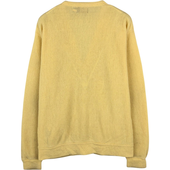 90'S Bay Hill Classics Acrylic Knit Cardigan, Made in USA, Men's Size L (approx.), Vintage acrylic yellow type Vintage Second Hand