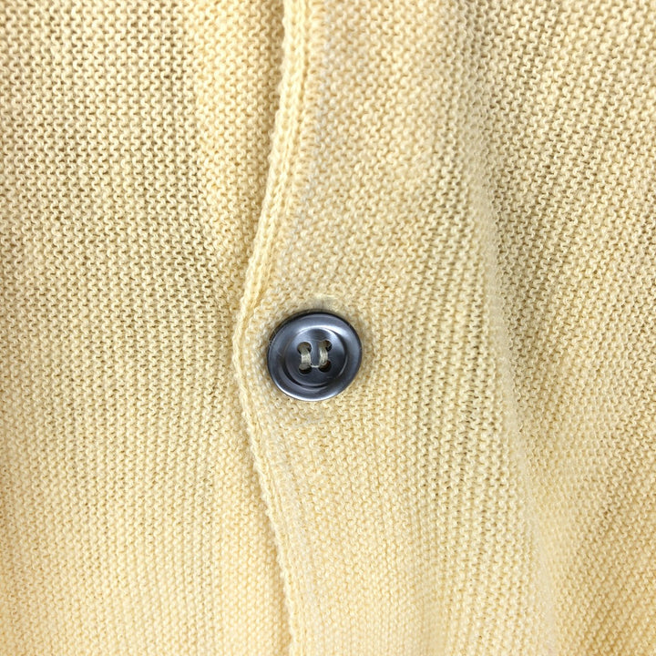 90'S Bay Hill Classics Acrylic Knit Cardigan, Made in USA, Men's Size L (approx.), Vintage acrylic yellow type Vintage Second Hand