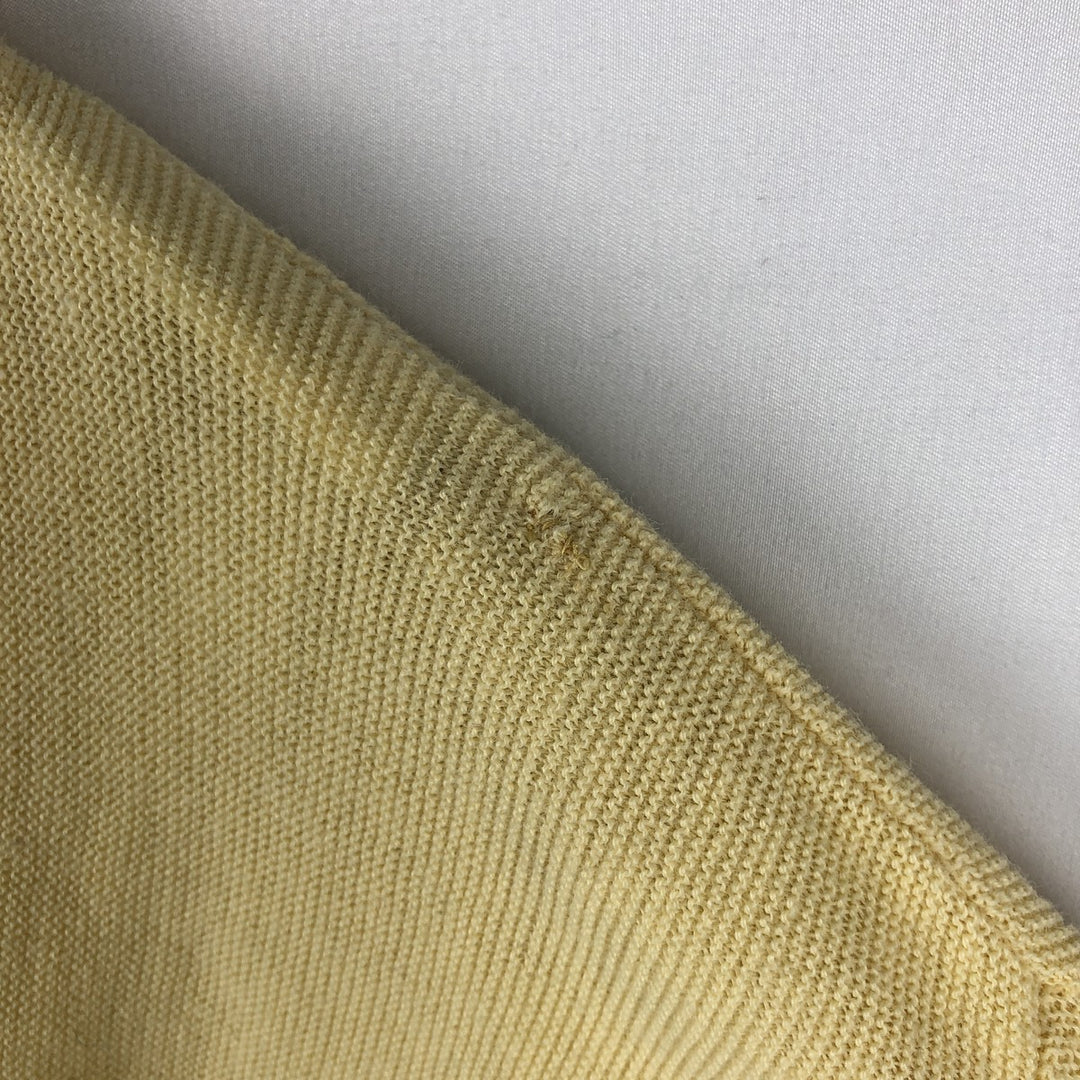 90'S Bay Hill Classics Acrylic Knit Cardigan, Made in USA, Men's Size L (approx.), Vintage acrylic yellow type Vintage Second Hand