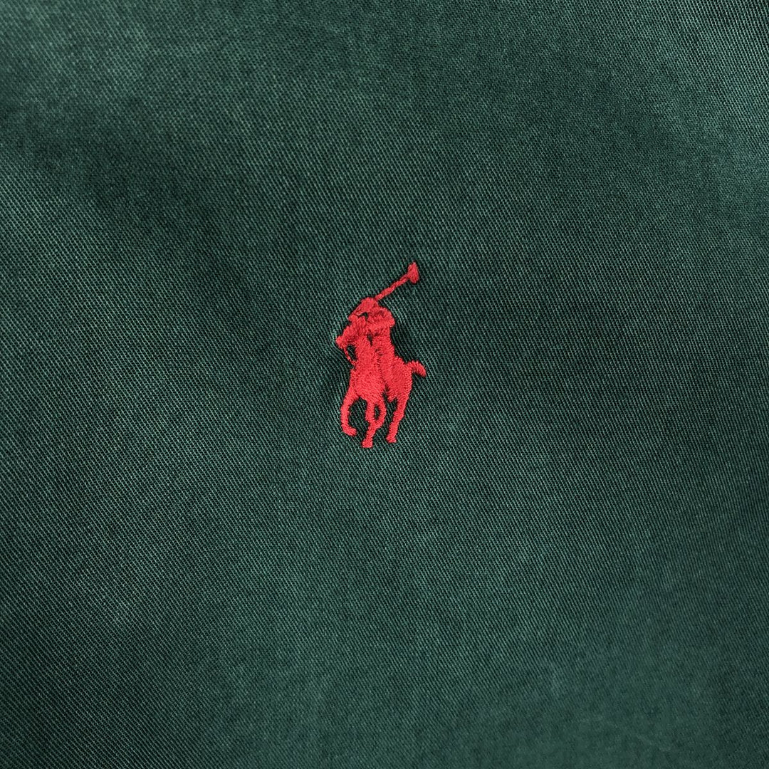 Ralph Lauren BLAKE long sleeve button down shirt, men's size L cotton Green type dark green Vintage Second Hand