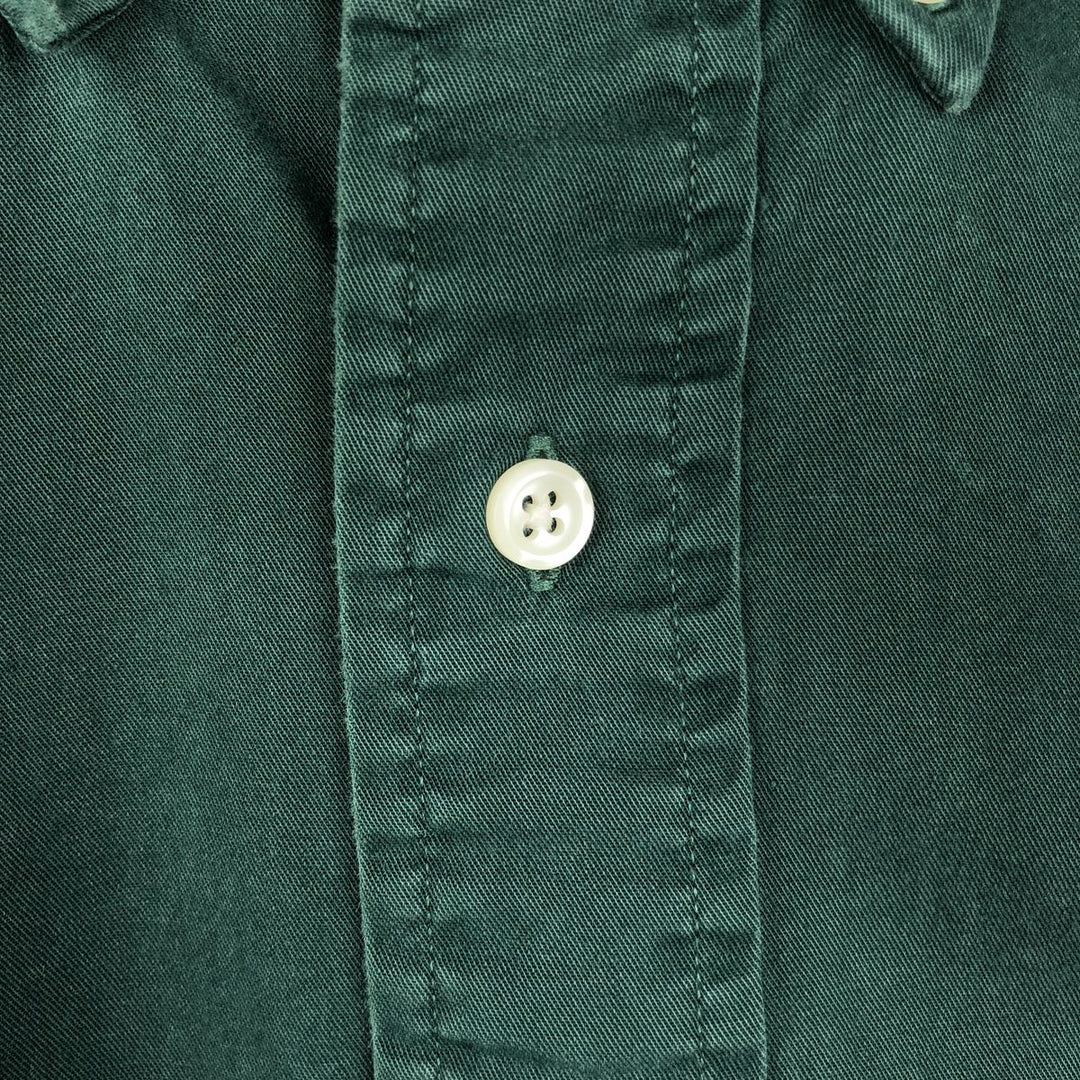 Ralph Lauren BLAKE long sleeve button down shirt, men's size L cotton Green type dark green Vintage Second Hand