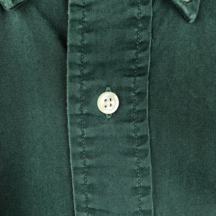 Ralph Lauren BLAKE long sleeve button down shirt, men's size L cotton Green type dark green Vintage Second Hand