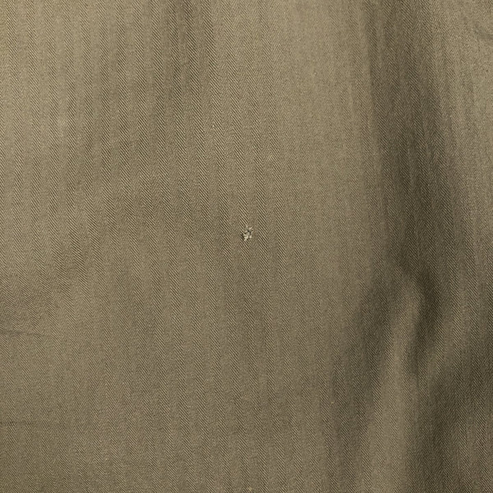 Ralph Lauren POLO SPORT herringbone long-sleeved cotton shirt, men's size S (approx.) cotton Khaki type Vintage Second Hand