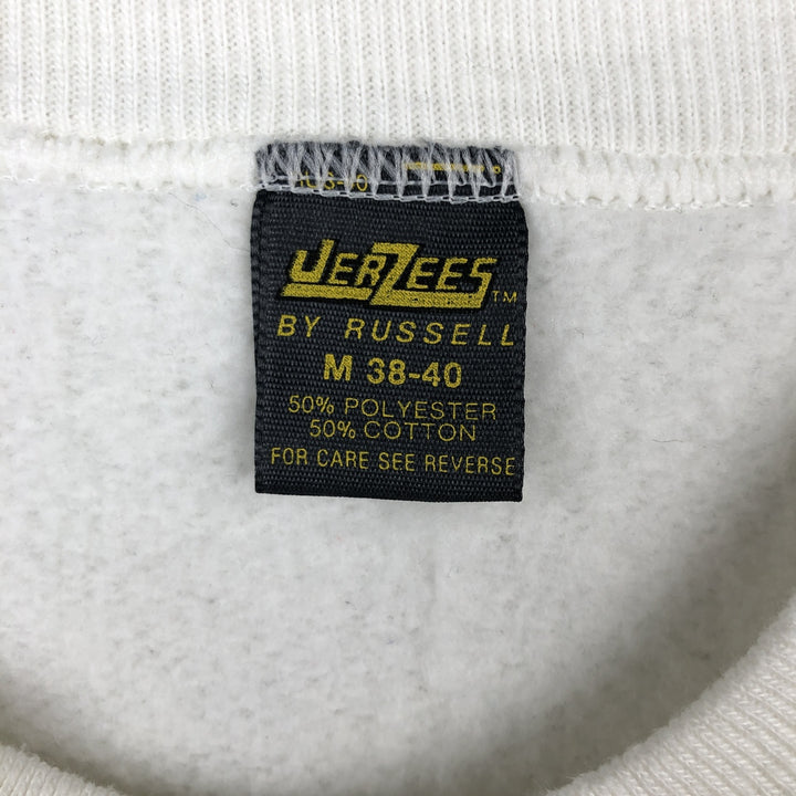 80'S Jerzees by Russel Printed Sweatshirt, Made in USA, Women's Size M (approx.), Vintage polyester white type Vintage Second Hand