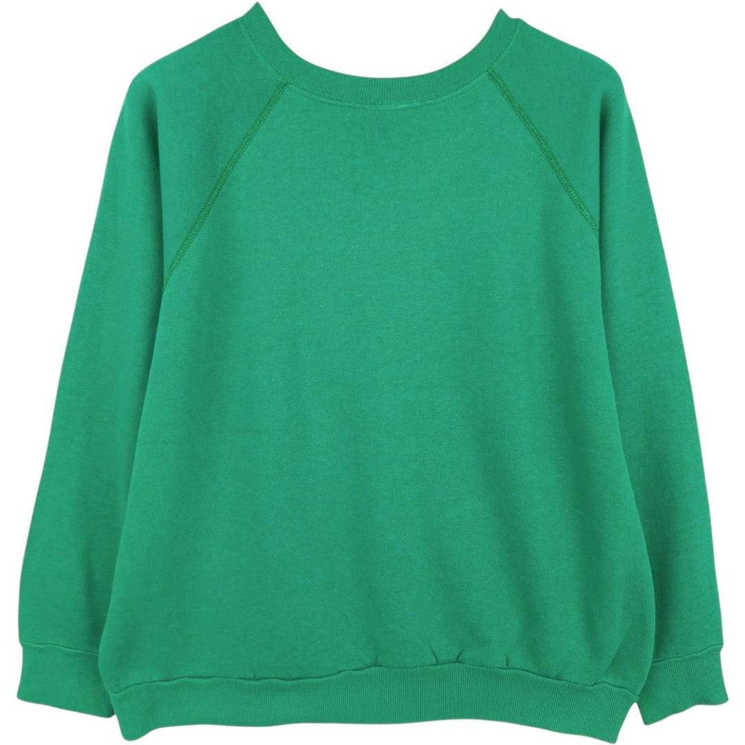 Printed sweatshirt, women's size L (approx.) unclear green type Vintage Second Hand