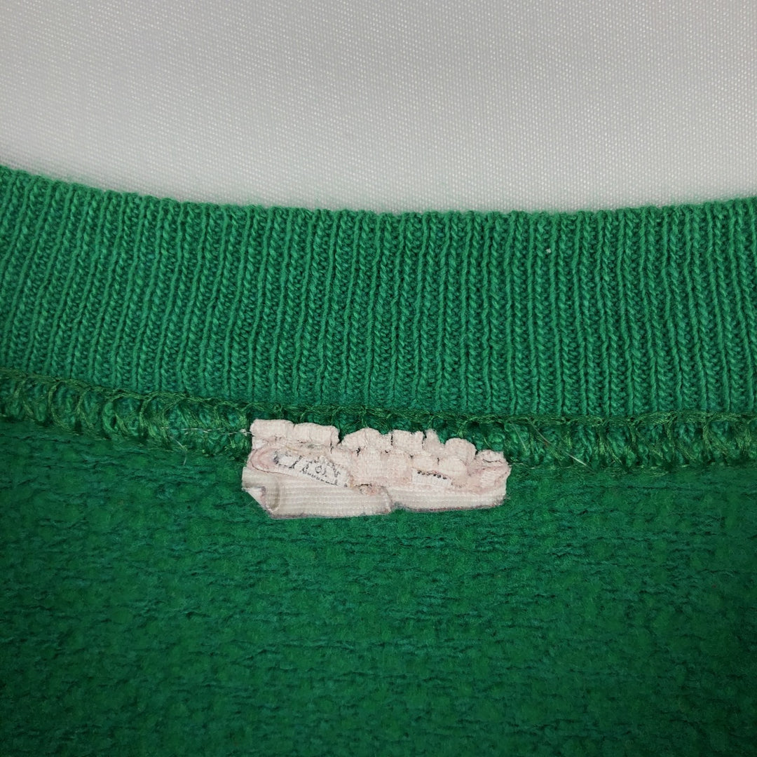 Printed sweatshirt, women's size L (approx.) unclear green type Vintage Second Hand