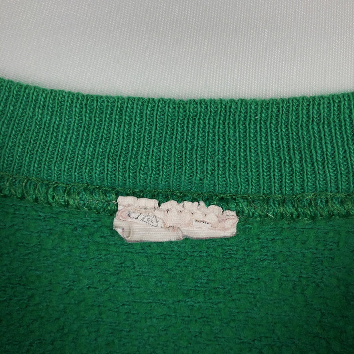 Printed sweatshirt, women's size L (approx.) unclear green type Vintage Second Hand