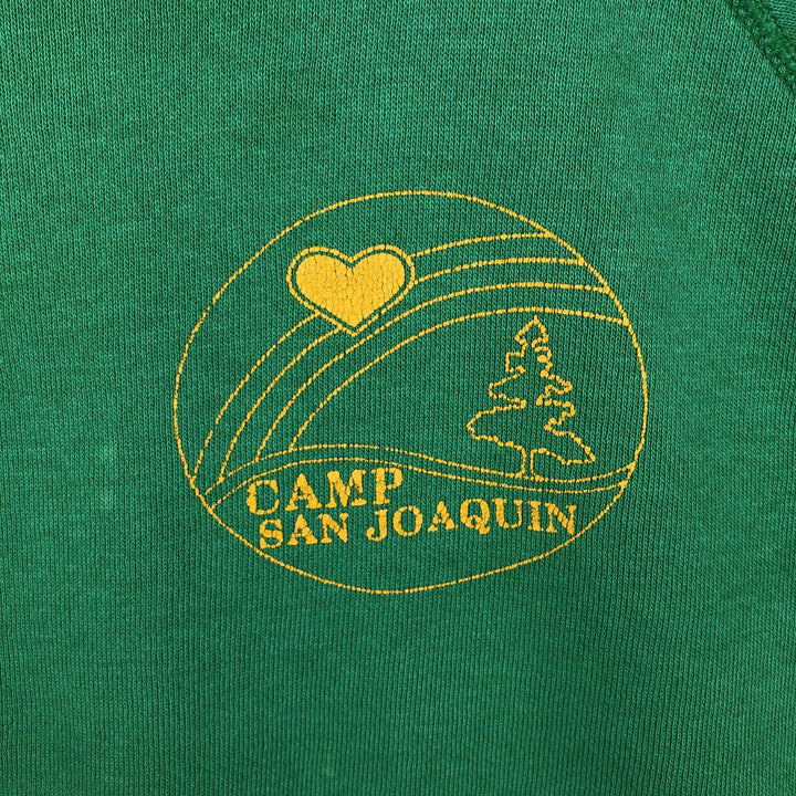 Printed sweatshirt, women's size L (approx.) unclear green type Vintage Second Hand