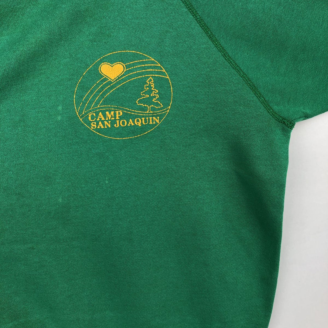 Printed sweatshirt, women's size L (approx.) unclear green type Vintage Second Hand