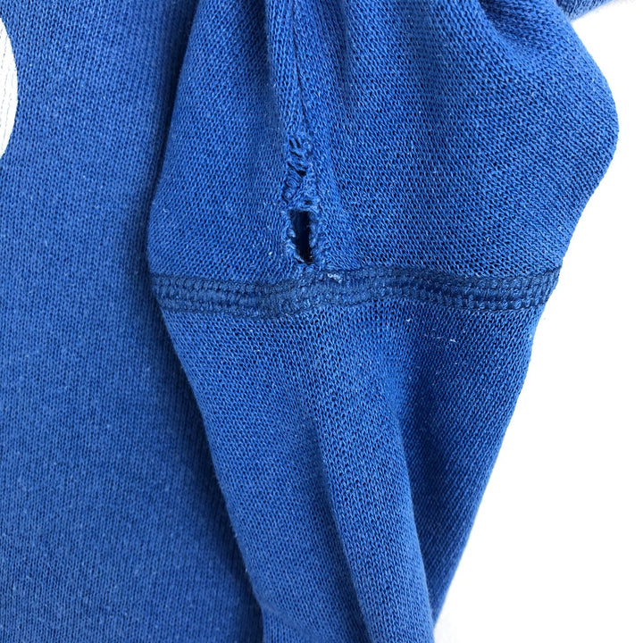 Vintage 1980'S Hanes blue tag print sweatshirt, made in the USA, size M, men's cotton blue type Vintage Second Hand