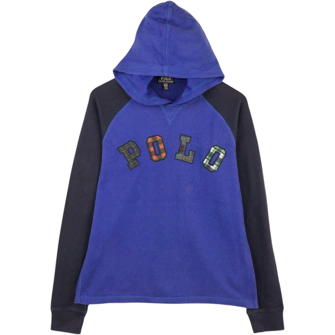 Ralph Lauren POLO RALPH LAUREN sweatshirt pullover hoodie, women's size L cotton blue type Vintage Second Hand