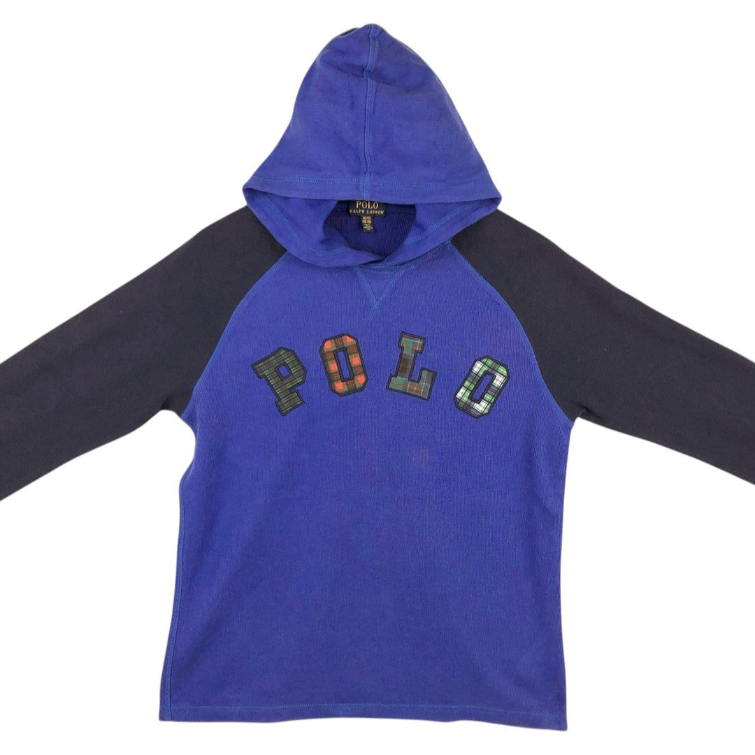 Ralph Lauren POLO RALPH LAUREN sweatshirt pullover hoodie, women's size L cotton blue type Vintage Second Hand